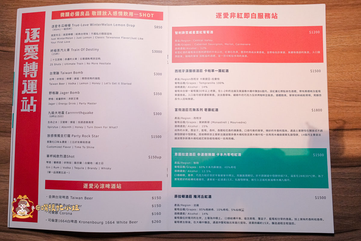 台北中山區餐酒館推薦｜逐愛轉運站—老宅車站風的深夜餐酒館 KPOP主題調酒、創意料理一次滿足