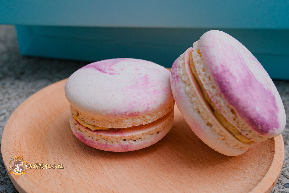 彰化伴手禮推薦｜姚君子甜點製造所馬卡龍─明太子之戀、杜拜巧克力開心果、紅豆麻糬三款期間限定一次收