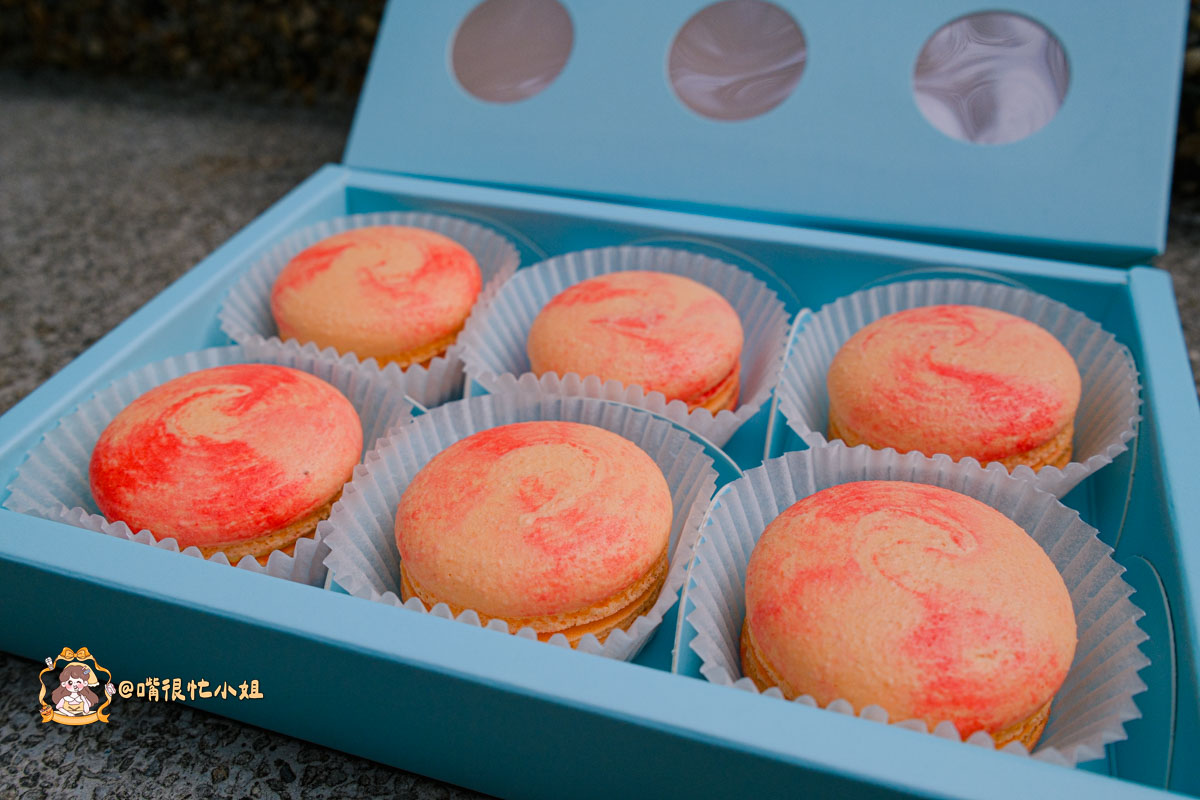 彰化伴手禮推薦｜姚君子甜點製造所馬卡龍─明太子之戀、杜拜巧克力開心果、紅豆麻糬三款期間限定一次收